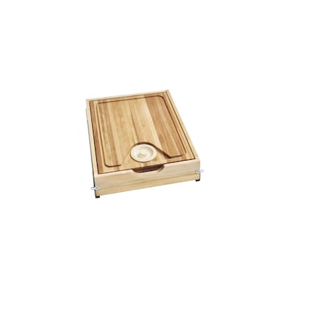 Rev-A-Shelf Drawer Replacement, Maple Veneer, Light Brown, 16.5 in W, 4.32 in H, 21.65 in D, 21.65 in L 4WCCB-419HFLSC-1